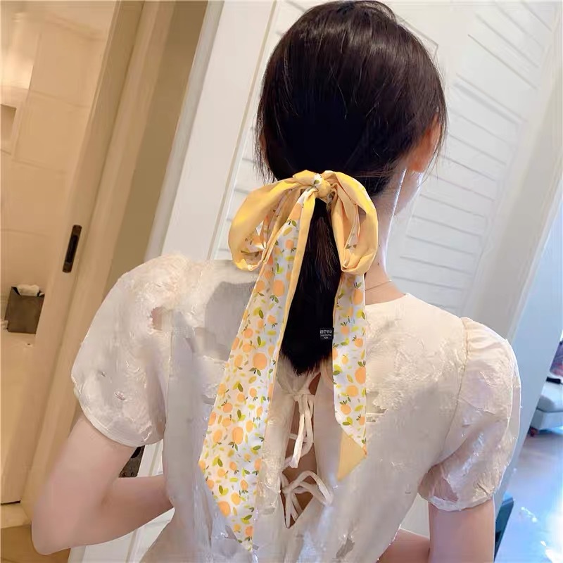 ️❤️FREESHIP️❤️ Dây buộc tóc thắt nơ vải lụa dài đa năng phong cách Hàn Quốc