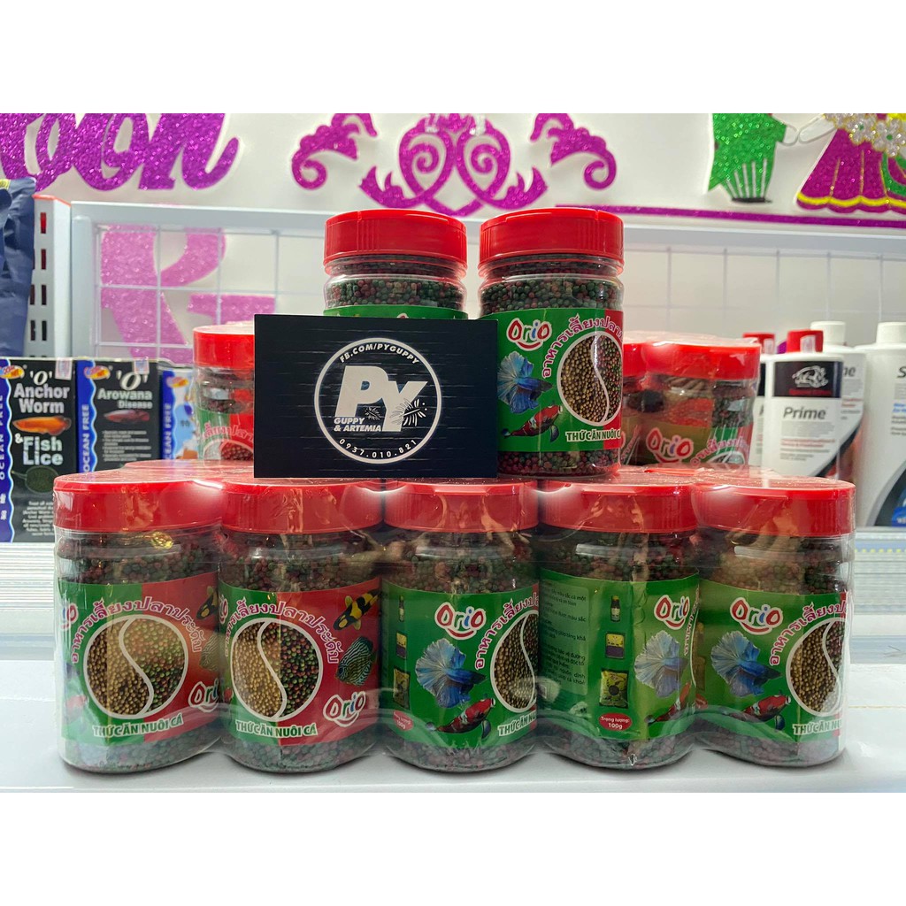 CÁM THÁI ORIO CHO GUPPY, 3 ĐUÔI, BETTA, CÁ CHÉP,...(HỦ 100GR)