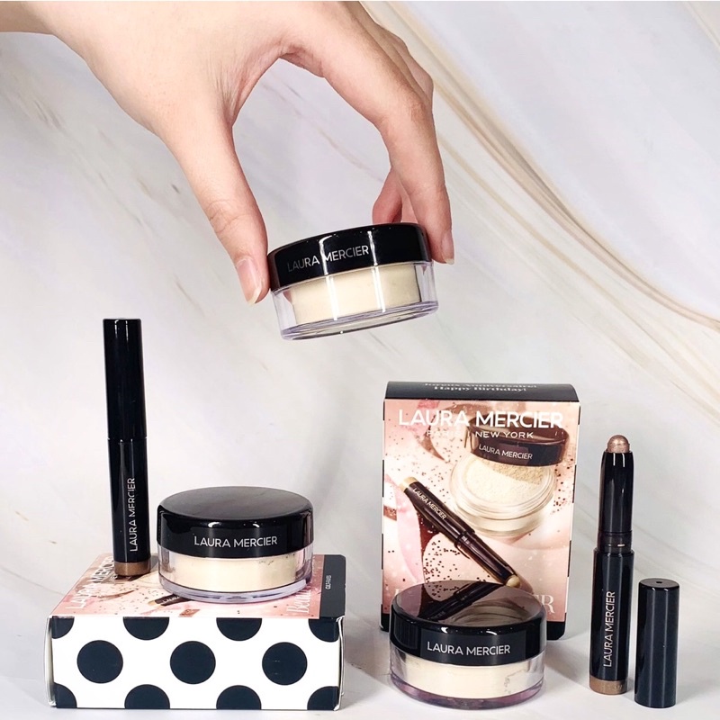 SET PHẤN PHỦ LAURA MERCIER 5g + KÈM NHŨ MẮT 1g
