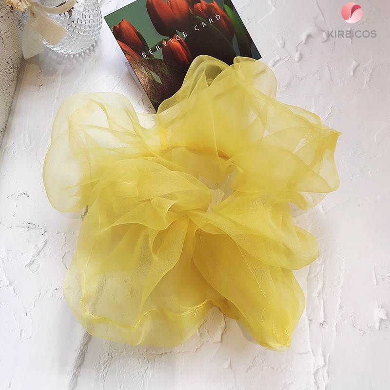 [HCM]Cột Tóc Bèo Scrunchies Siêu To Khổng Lồ 9cm Hot trend Hàn Quốc