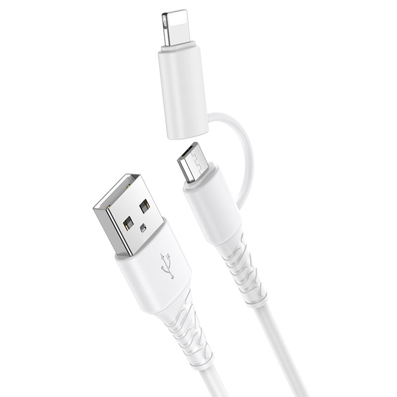Cáp 2 in1 Micro/Lightning và  Micro/Type C HOCO X54