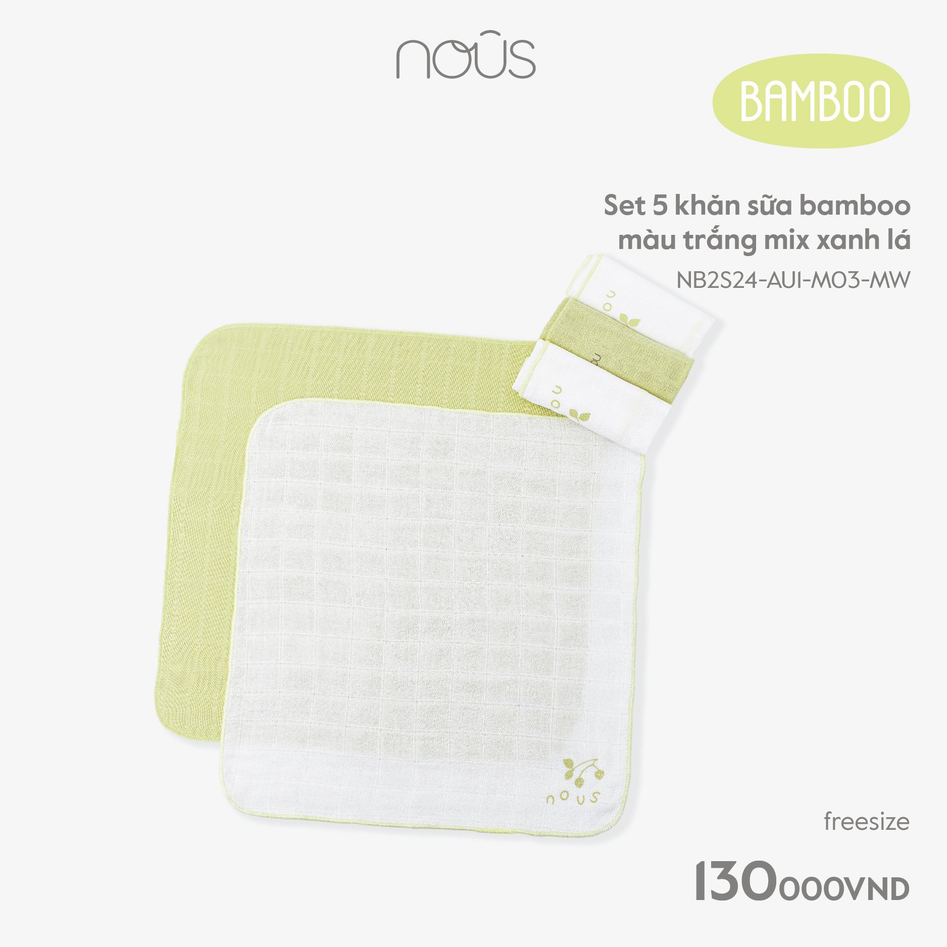 Khăn sữa sợi tre Bamboo Nous