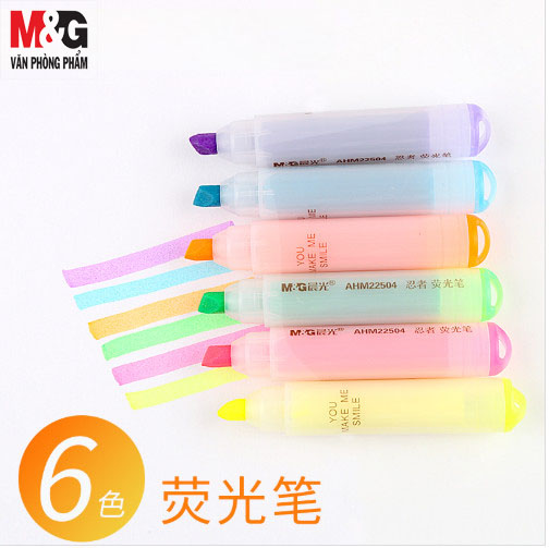 [HCM]Bộ 6 bút dạ quang M&G AHM22504 dễ thương