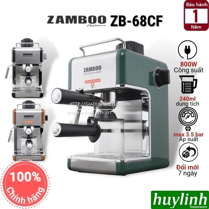 Máy pha cà phê gia đình Zamboo ZB-68CF - 800W