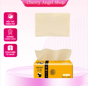 Giấy ăn gấu trúc Sipao 300 tờ / gói Loại 1 siêu dai