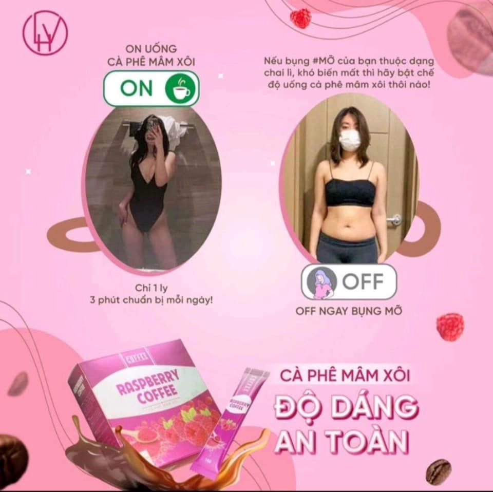 Cà Phê Mâm Xôi Giảm Cân Raspberry Coffee (Hộp 15 Gói)