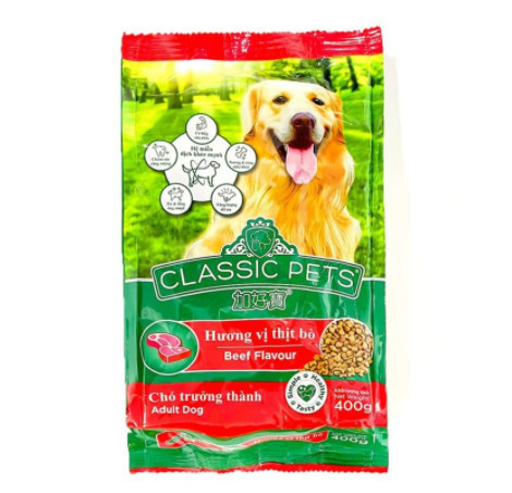 Thức ăn cho Chó Lớn - Hạt Classic Pets vị Bò 400g.