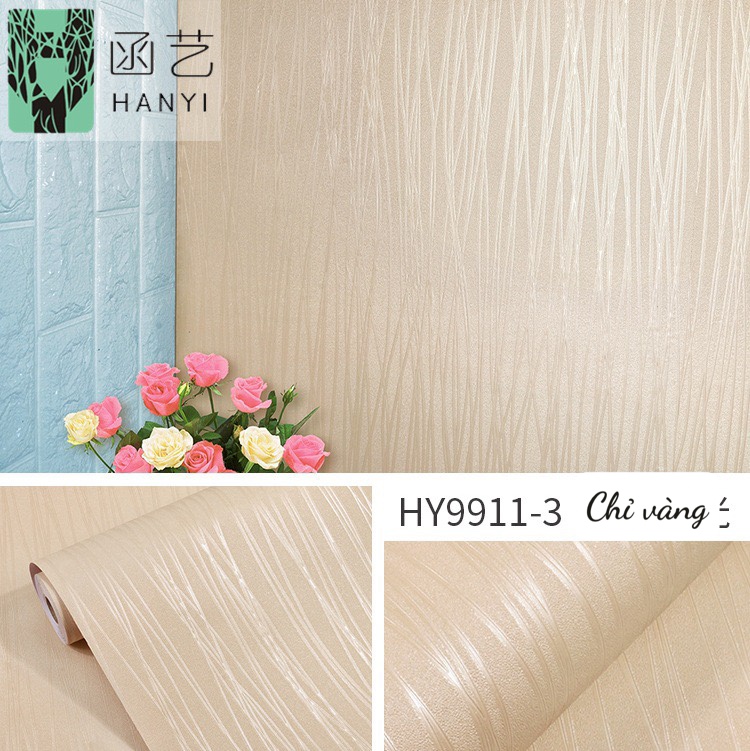 5 Mét Giấy Dán Tường, Khổ 45CM Rộng Decal PVC Trang Trí ( có keo ) - MỘT MÀU NỀN GIẢ VẢI PT128