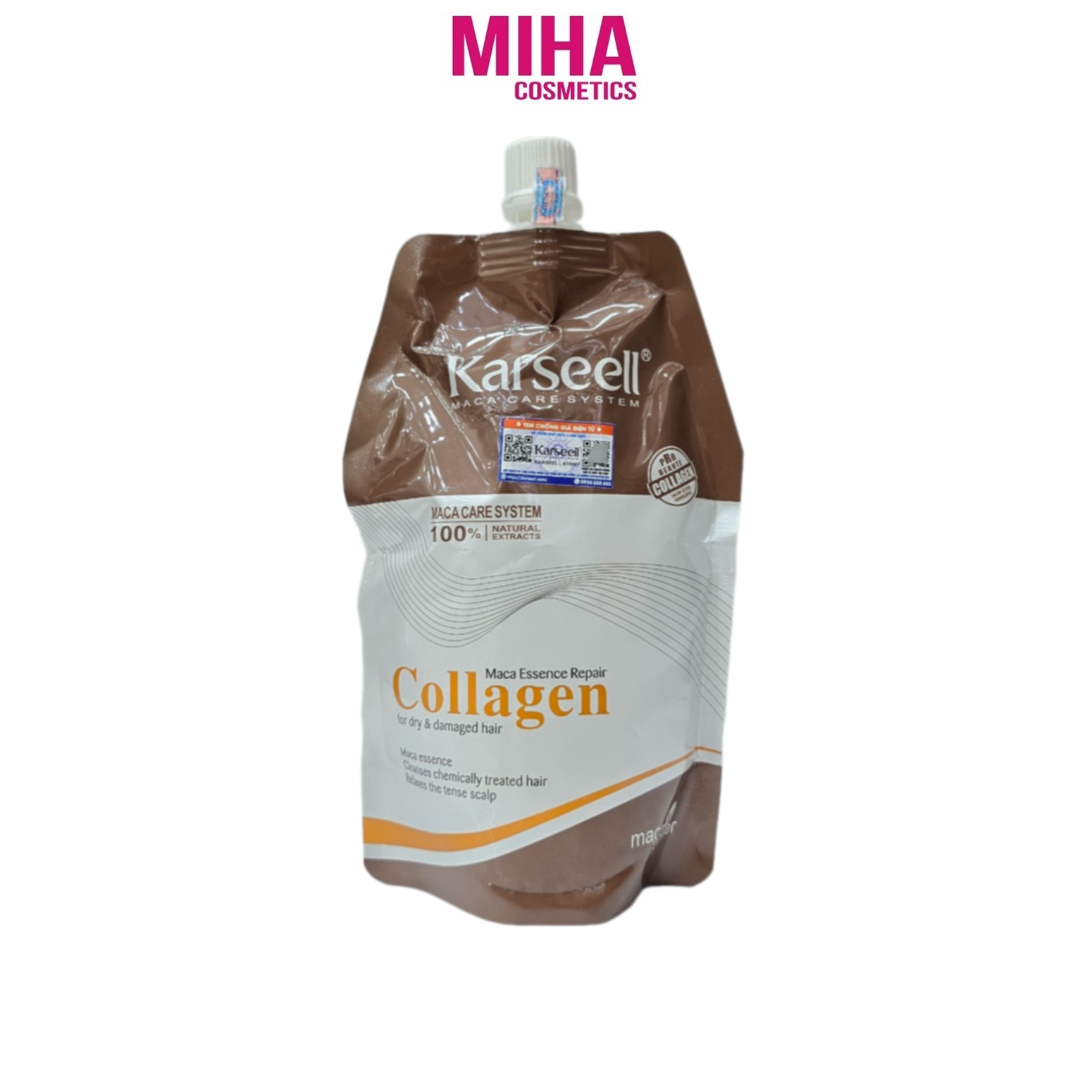 Dầu Hấp Tóc Collagen KARSEELL Maca Siêu Mềm Mượt 500ml
