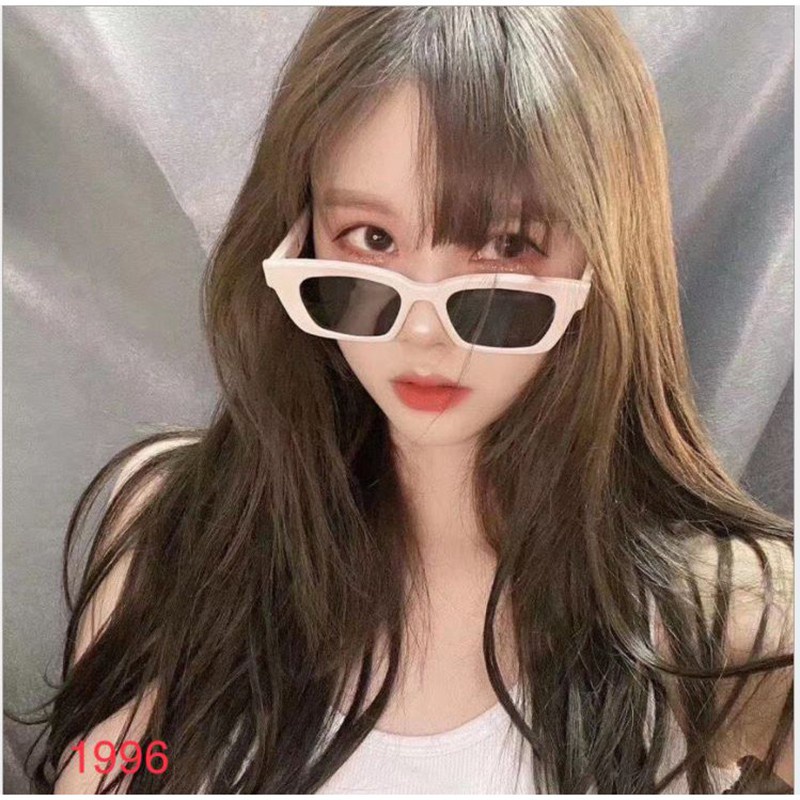 Kính mát gọng chữ nhật du lịch thời trang, mắt kính trơn nam nữ phong cách Retro Hàn Quốc thời trang 2022 MKCN
