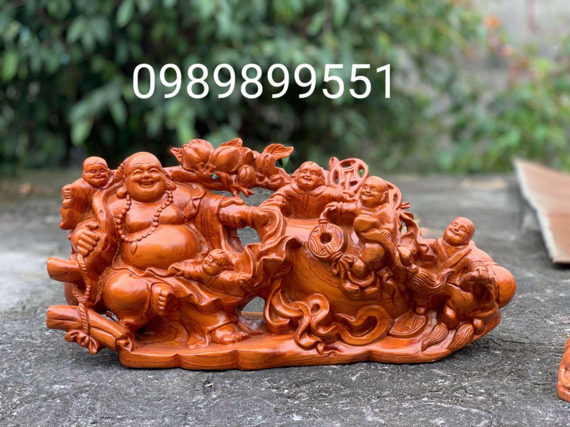 Tượng phật di lặc ngũ phúc ngang 40cm