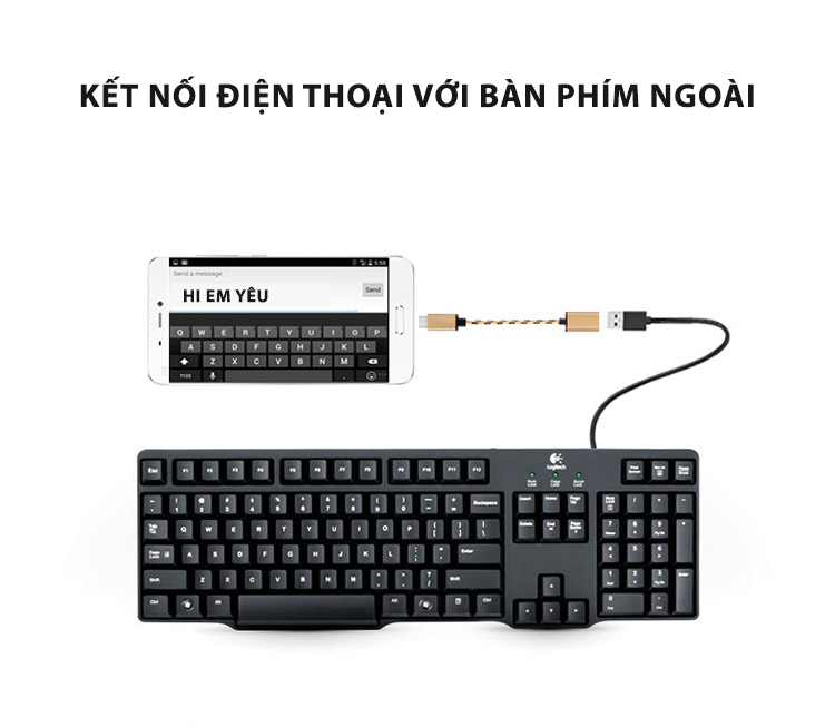 Bộ Chuyển Đổi Cổng USB Type C sang USB 3.0 - Cable OTG Type C to USB 3.0
