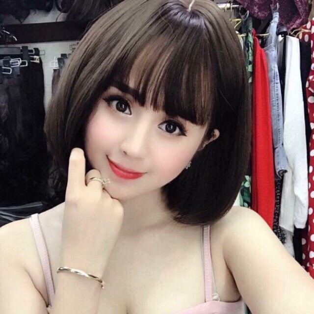 Tóc giả - Tóc giả nguyên đầu víc thẳng