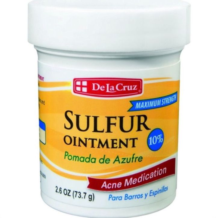 Kem dành cho da mụn de la cruz, sulfur ointment, acne medication, maximum strength, 2.6 oz chính hãng mỹ