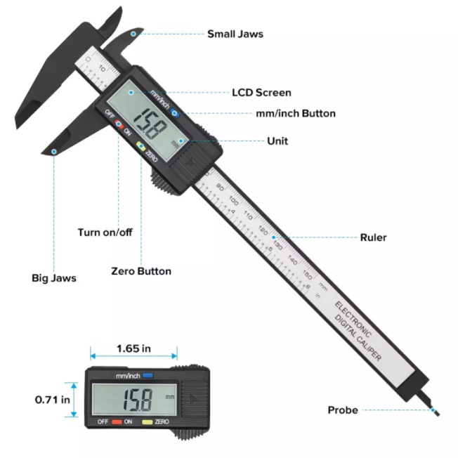 Thước cặp điện tử nhựa 150mm