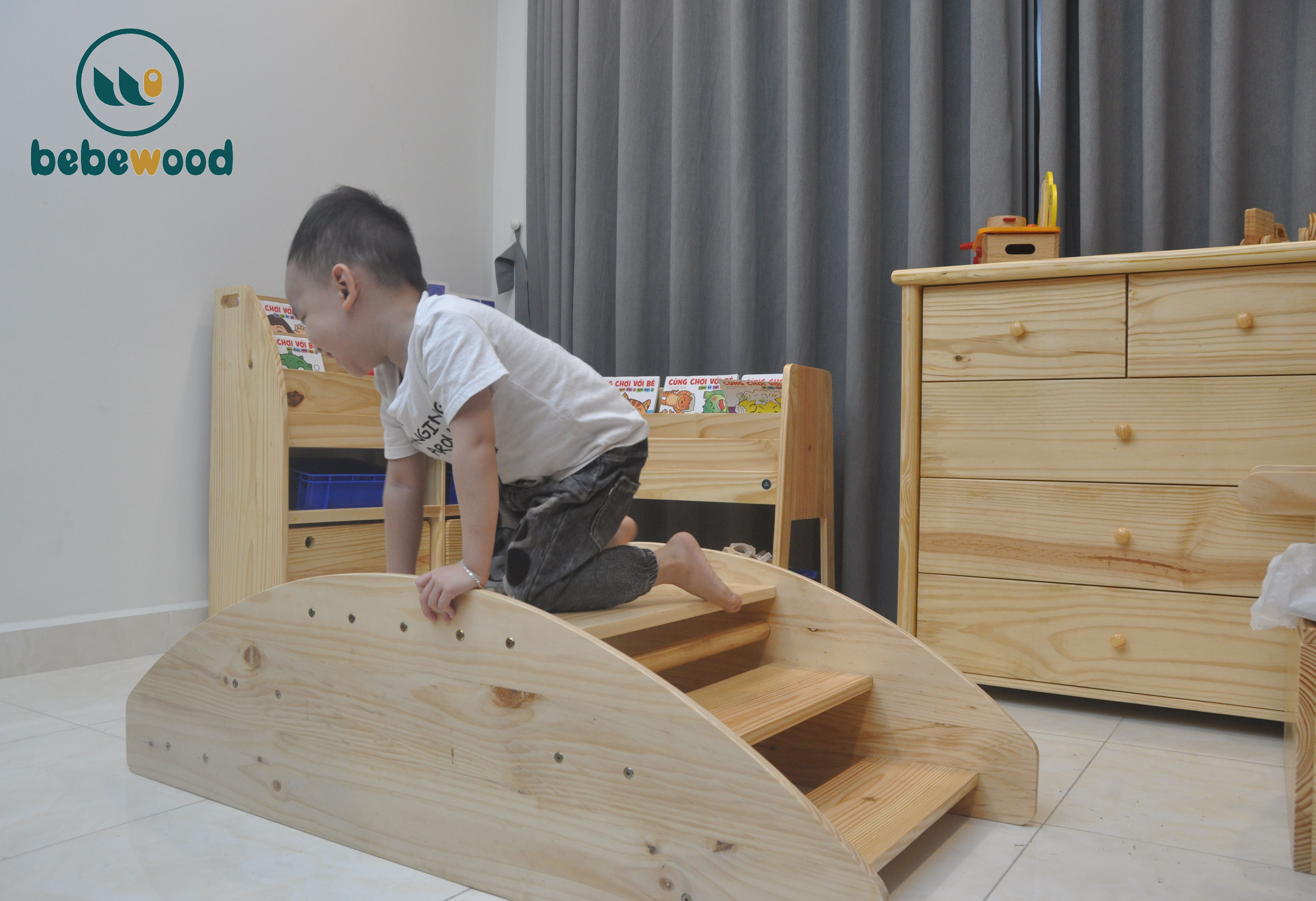 Thuyền Bập Bênh Koki Gỗ Cho Bé (Hàng đặt trước 3 ngày) - Bebewood