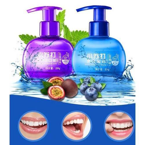 Kem đánh răng làm trắng răng Baking soda Toothpaste dạng xịt 220g (Màu tím)