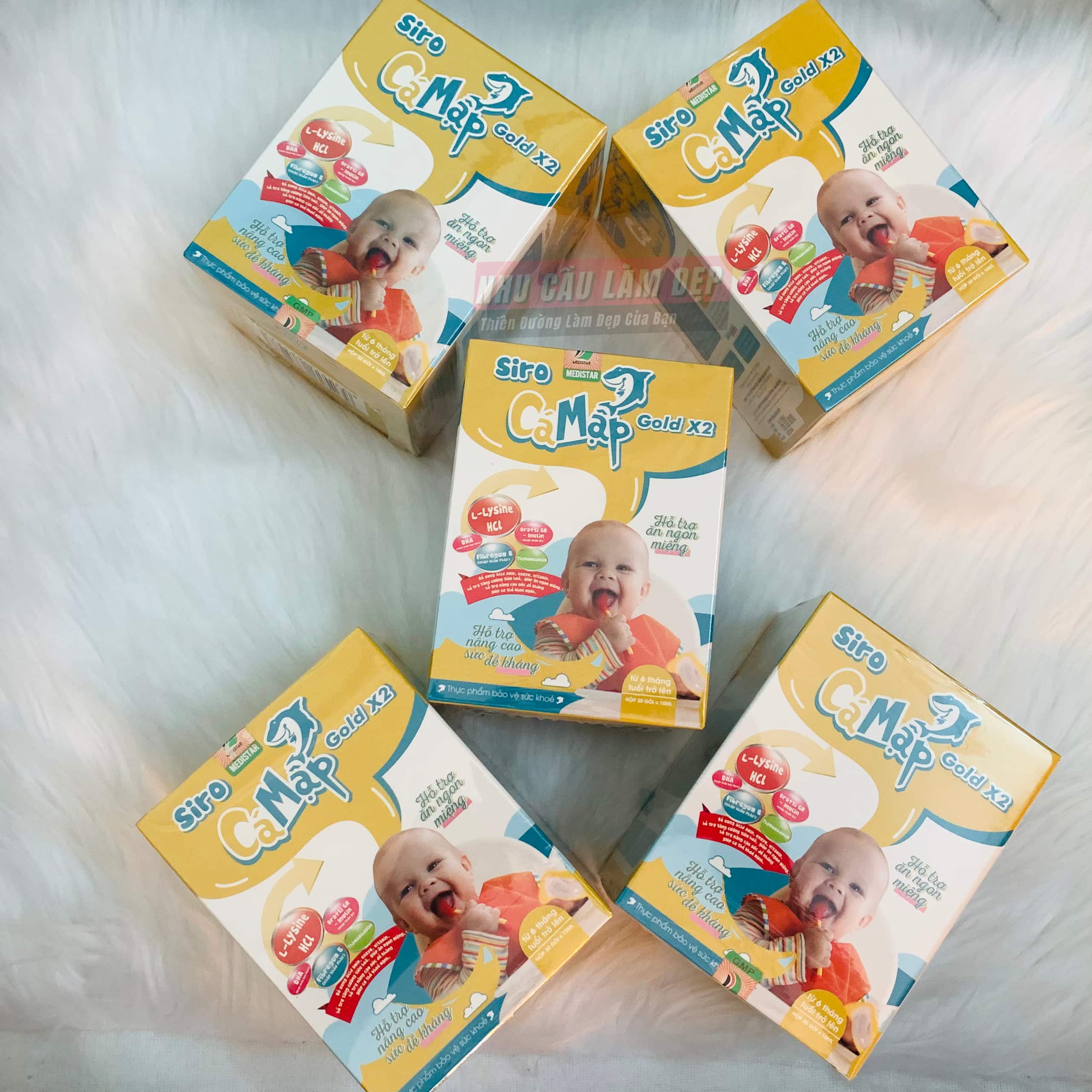 Combo 5 Hộp Siro Cá Mập Gold X2 (Mẫu Mới Nhất - Date 2024) - Siro Ăn Ngon Baby Shark Mẫu Mới Nhất - Giúp Bé Ăn Ngon, Tăng Cân Tự Nhiên, Hết Táo Bón - Hàng Chính Hãng