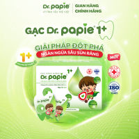 [Chính hãng] Gạc Rơ Lưỡi Dr.Papie 1+ Làm Sạch Răng Lưỡi Nướu Phòng Chống Sâu Răng Cho Bé  - 30Gói/Hộp