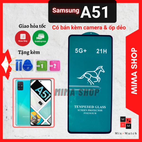 Kính Cường Lực Samsung A51 - Siêu Mượt-Full màn cao cấp- Cảm ứng siêu nhạy-Không bám vân tay - Bảo hành 1 đổi 1