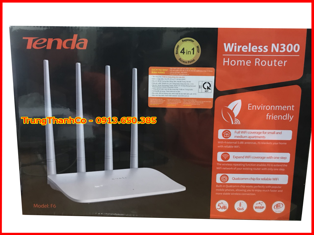 (F) Router wifi Tenda F6 Wireless N300Mbps