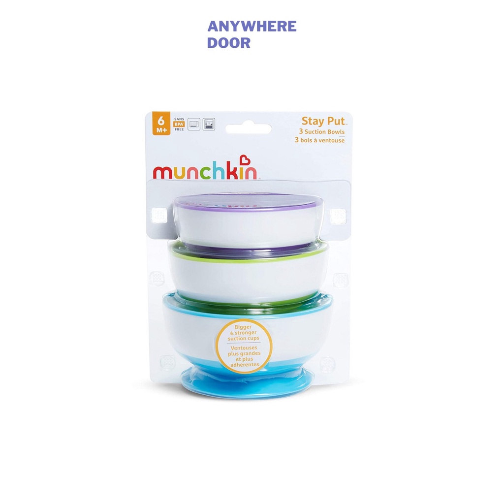 Bộ ba bát ăn chống đổ Munchkin