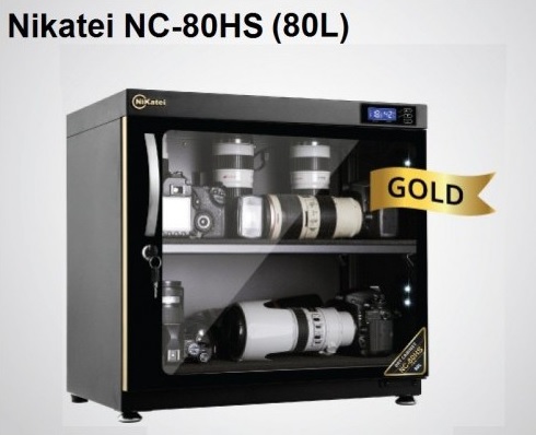 [HCM]TỦ CHỐNG ẨM NIKATEI NC-80HS (BLACK) 80 Lít