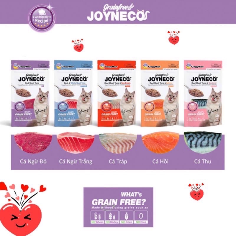 Pate Joyneco Cattyman cho Mèo mọi lứa tuổi - Gói 60g