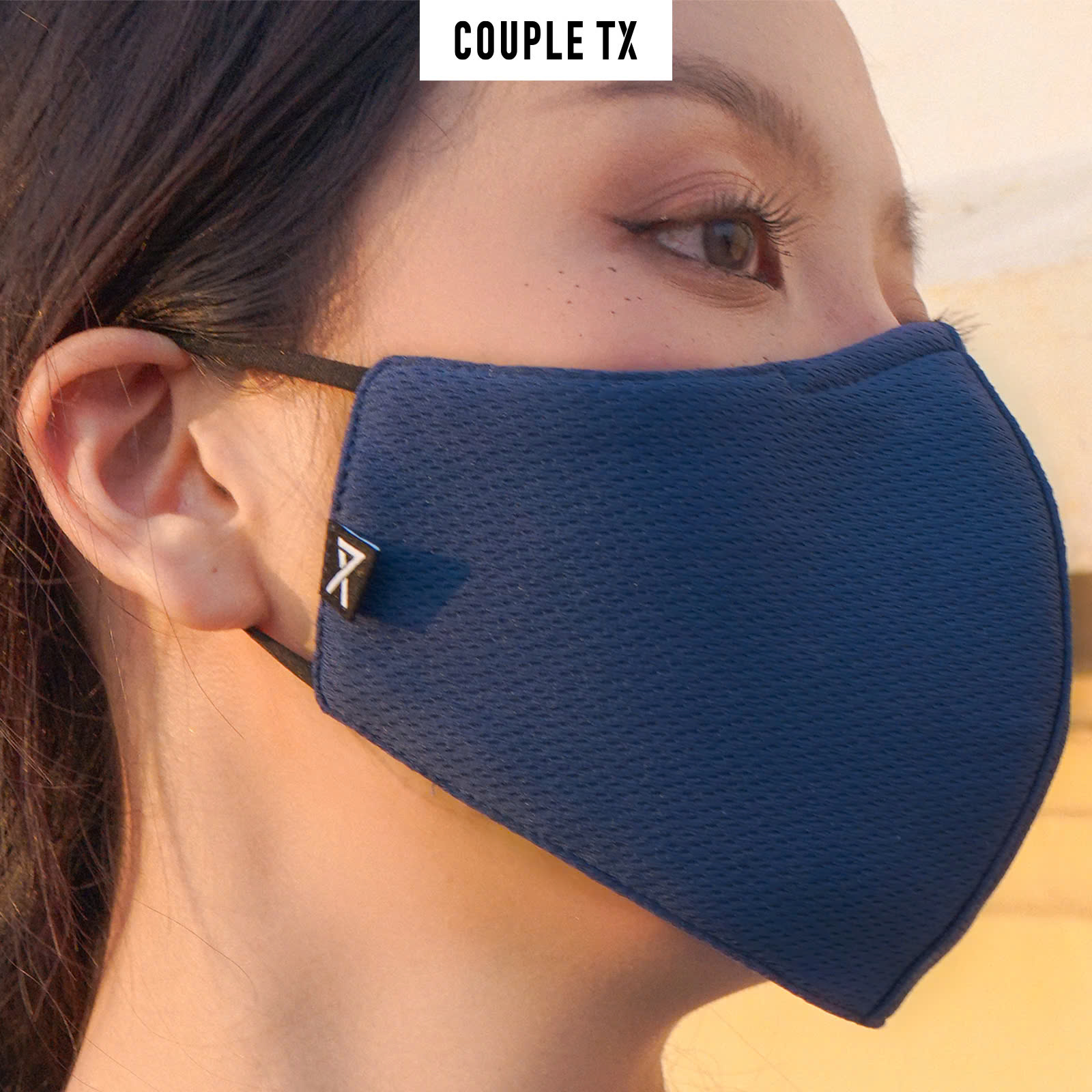 Khẩu Trang Couple TX Chống Nắng Tia UV 98% UPF 50++ Original 2 Lớp Thun Thoáng Khí Logo Phản Quang WFA 2009