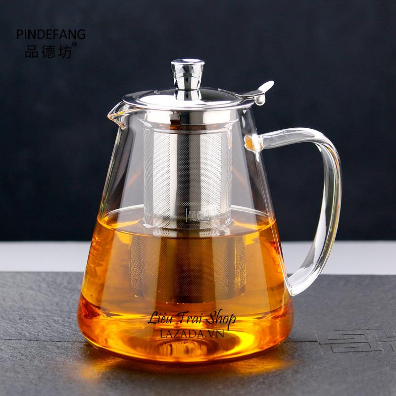 Ấm pha trà thuỷ tinh cao cấp chịu nhiệt 1500ml 1.5 lít