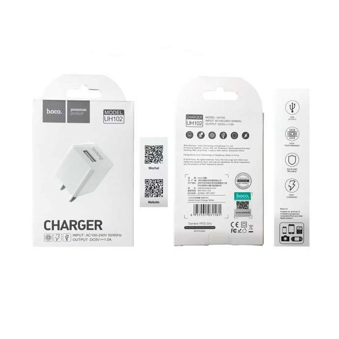 Củ Sạc HOCO UH102 Cao Cấp - Hỗ Trợ Sạc Nhanh 5V/1A