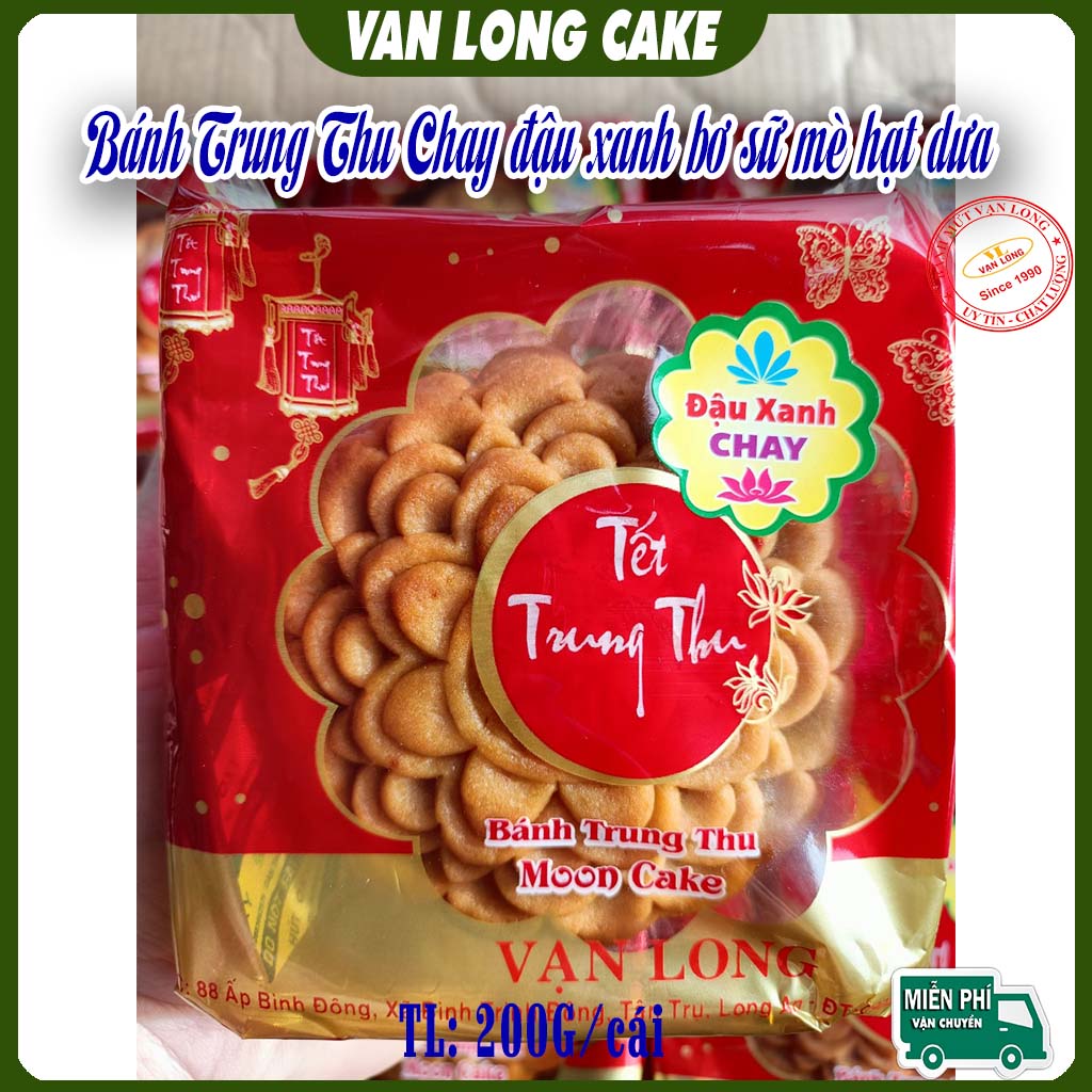 [BÁNH CHAY] Bánh trung thu đậu xanh chay 200g