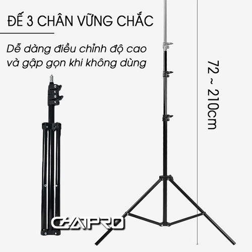Đèn Live Stream 33/36/45/54cm 3 Kẹp + 3 Chế Độ + Remote + Chân 2m