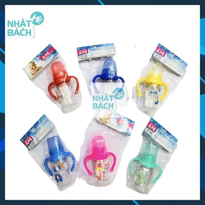 Bình sữa cổ hẹp YuMi 120ml - 240ml (có tay cầm)