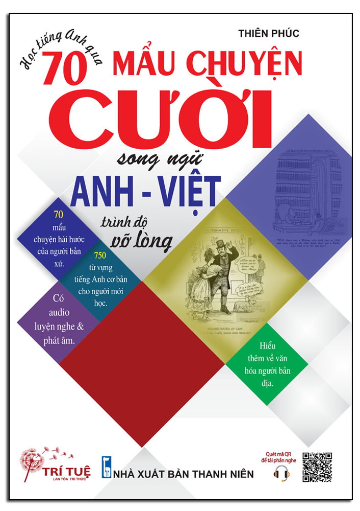 Sách - Học tiếng Anh qua 70 mẩu chuyện cười song ngữ Anh Việt trình độ vỡ