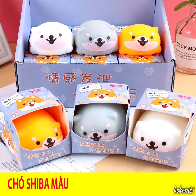 (6 MÀU) SQUISHY Con Chó PUG chó Pitbull Cát Kéo dài cực đáng yêu hot tiktok bóp xả stress giảm căng thẳng