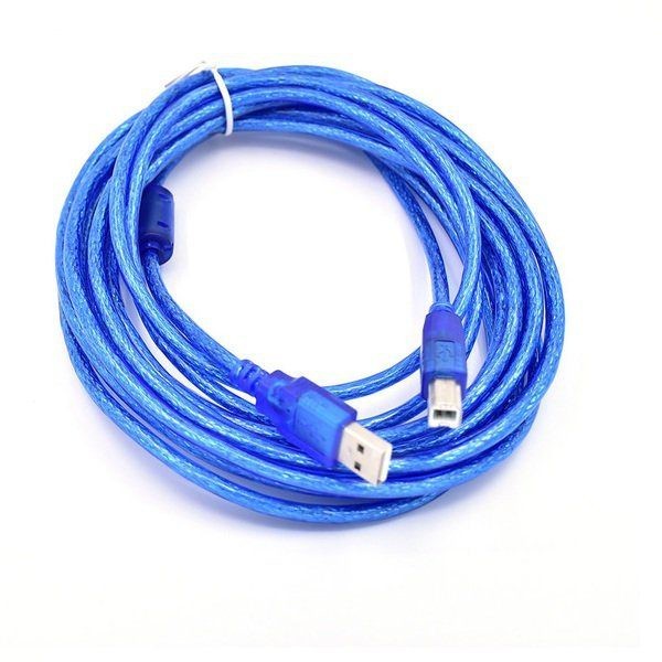 Dây usb máy in 3m chống nhiễu màu xanh