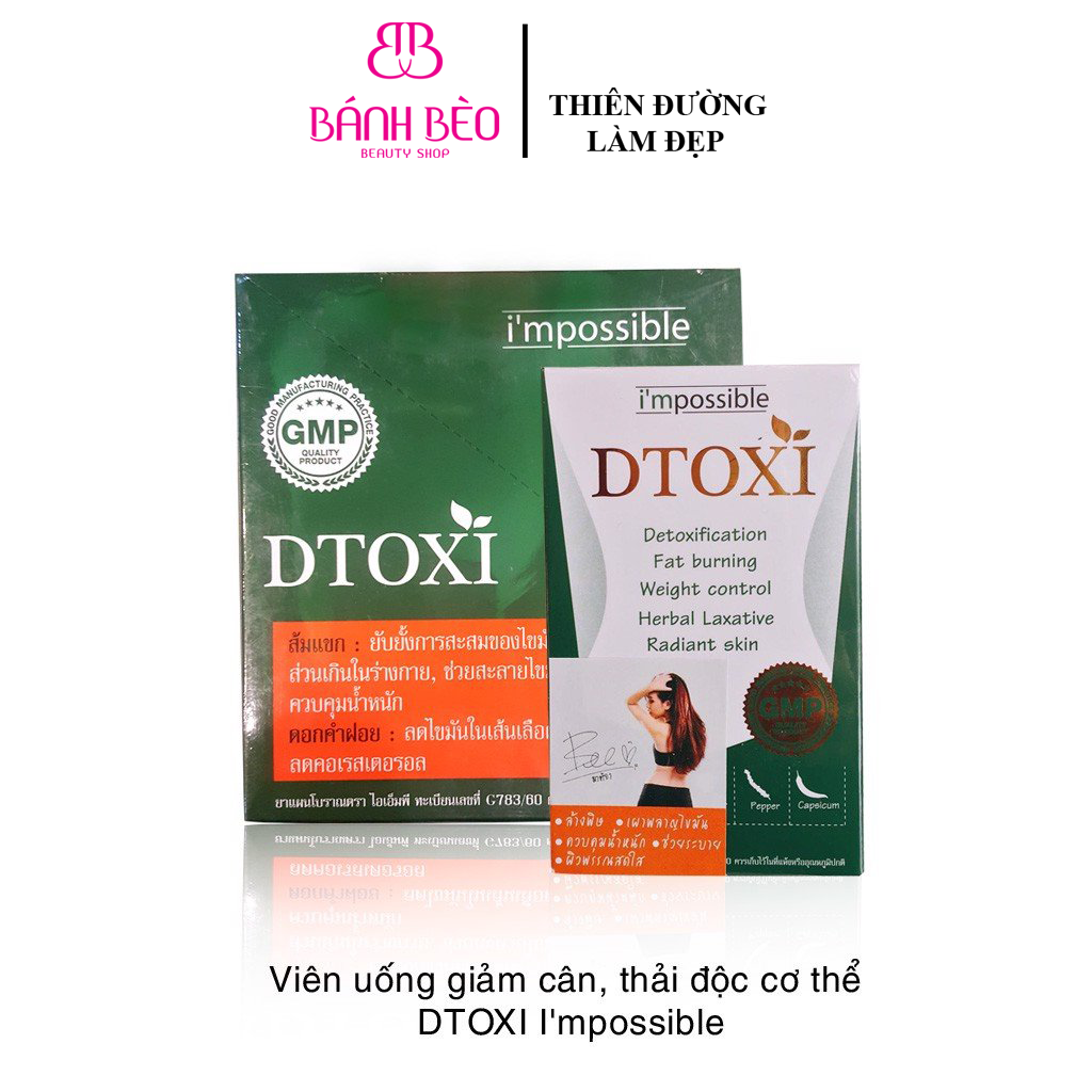 Viên uống thải độc giảm cân Dtoxi Impossible Thái Lan