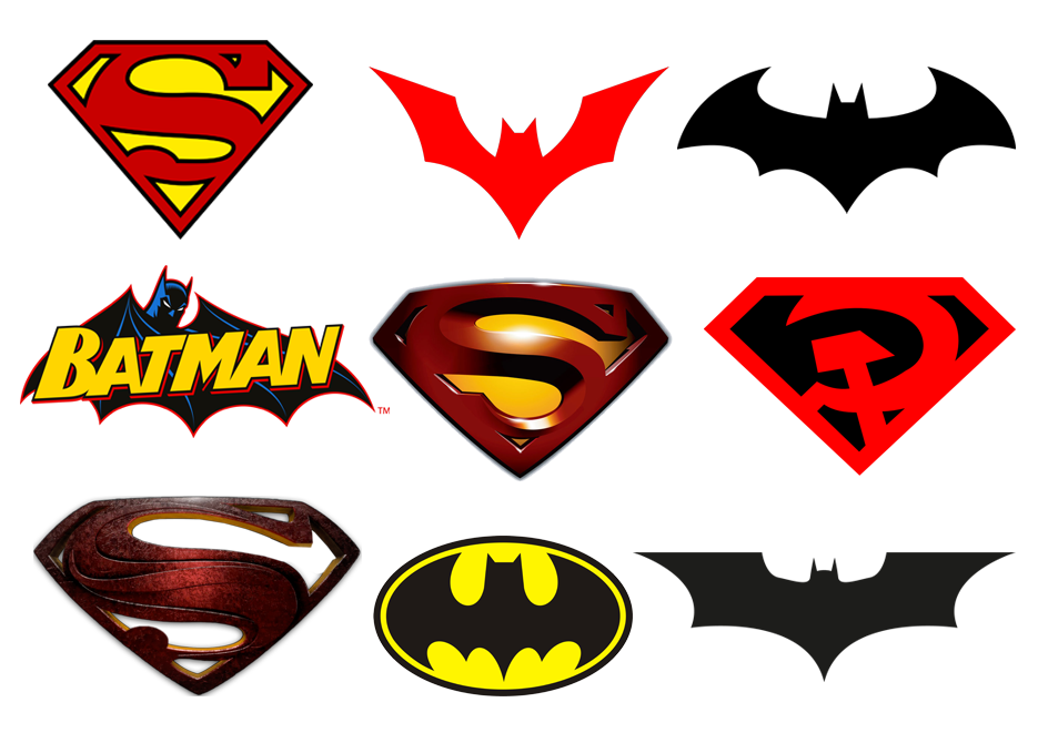 STICKER decal hình dán logo SUPERMAN, BATMAN, dán laptop, dán nón ...