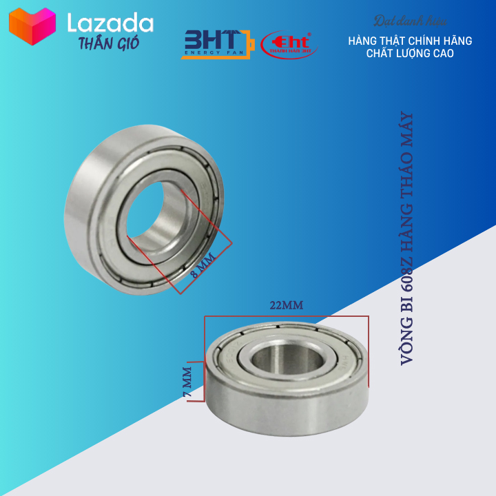 1 cặp Sơ Mi ép bạc đạn 608 cho moter