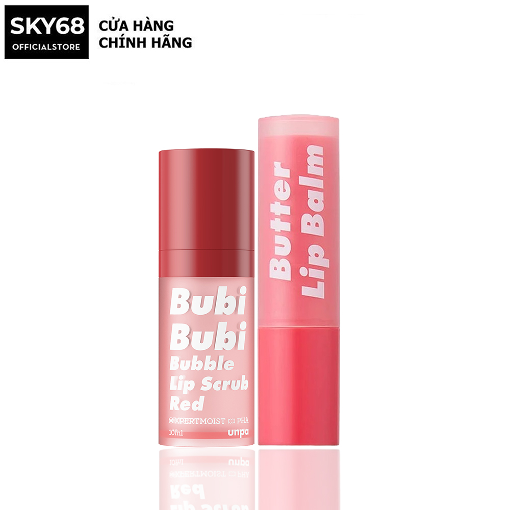 Combo 2 Sản Phẩm Dưỡng Môi Unpa Bubi Bubi Lip (TTBC 10ml - Son 3.8g)