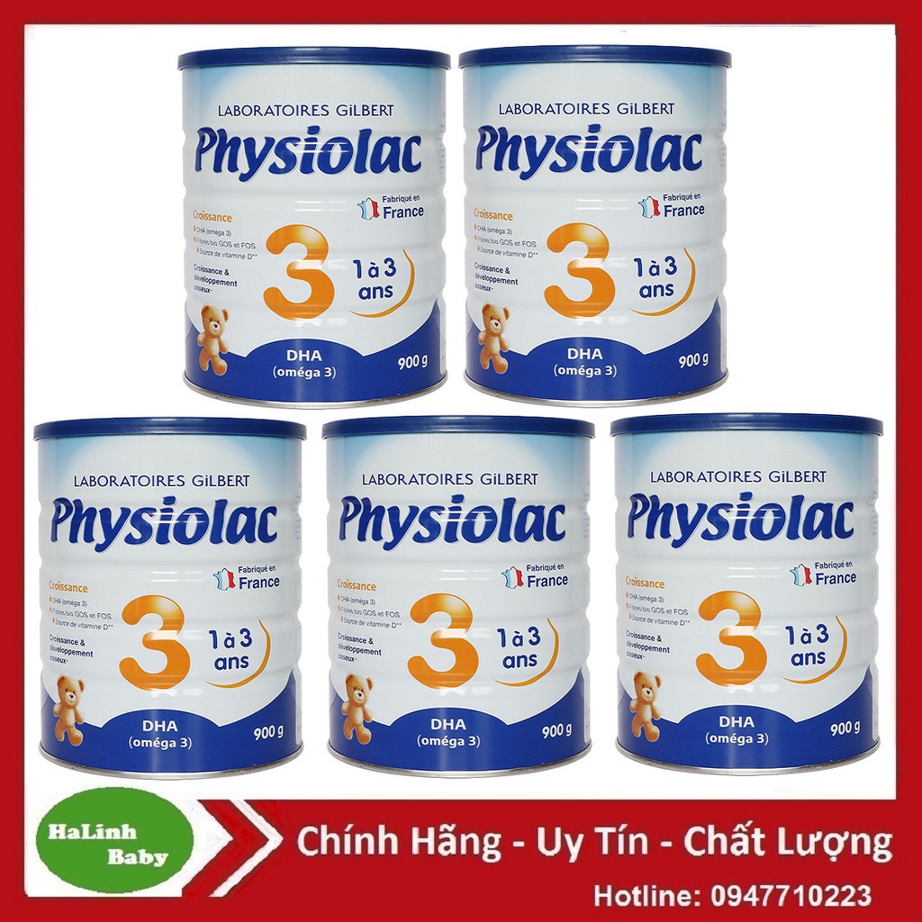 Combo 5 hộp Sữa Physiolac 3 900g ( Date 12/2023 )..