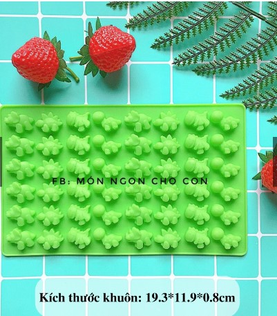 Khuôn silicon làm kẹo dẻo chipchip, Khuôn làm kẹo chip chip socola thạch rau câu hình thú 3d cho bé