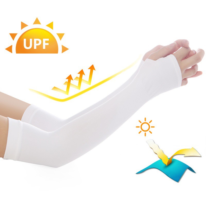 gang tay chong nang. Găng tay chống nắng xỏ ngón Aqua-X Hàn Quốc - Bao tay đi phượt Letslim Siêu Mát chống tia UV - Ống tay đi xe máy phong cách