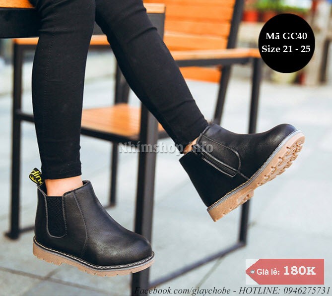 Giày Bốt Cổ Cao Cho Bé Trai Và Bé Gái GC40