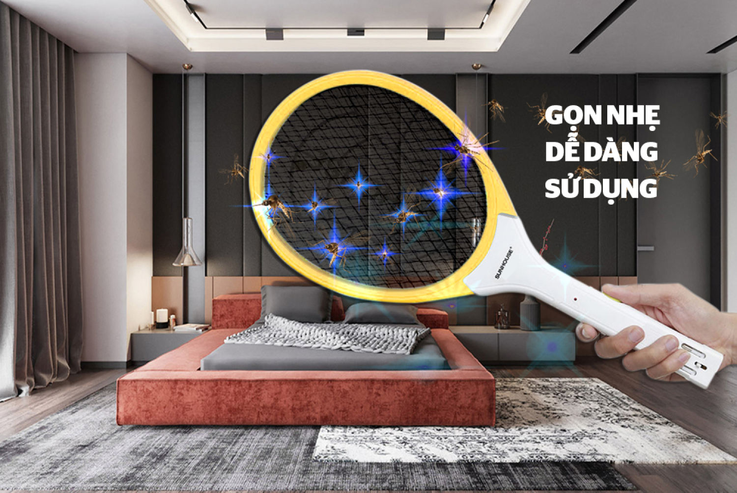 Vợt muỗi SUNHOUSE SHE-E200