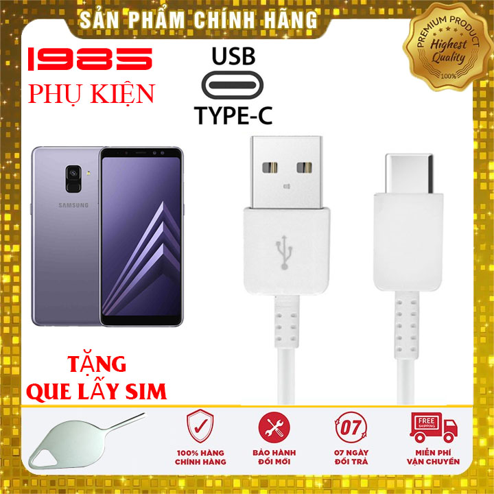 Cáp sạc nhanh trắng samsung a8 a8 plus 2018 chính hãng