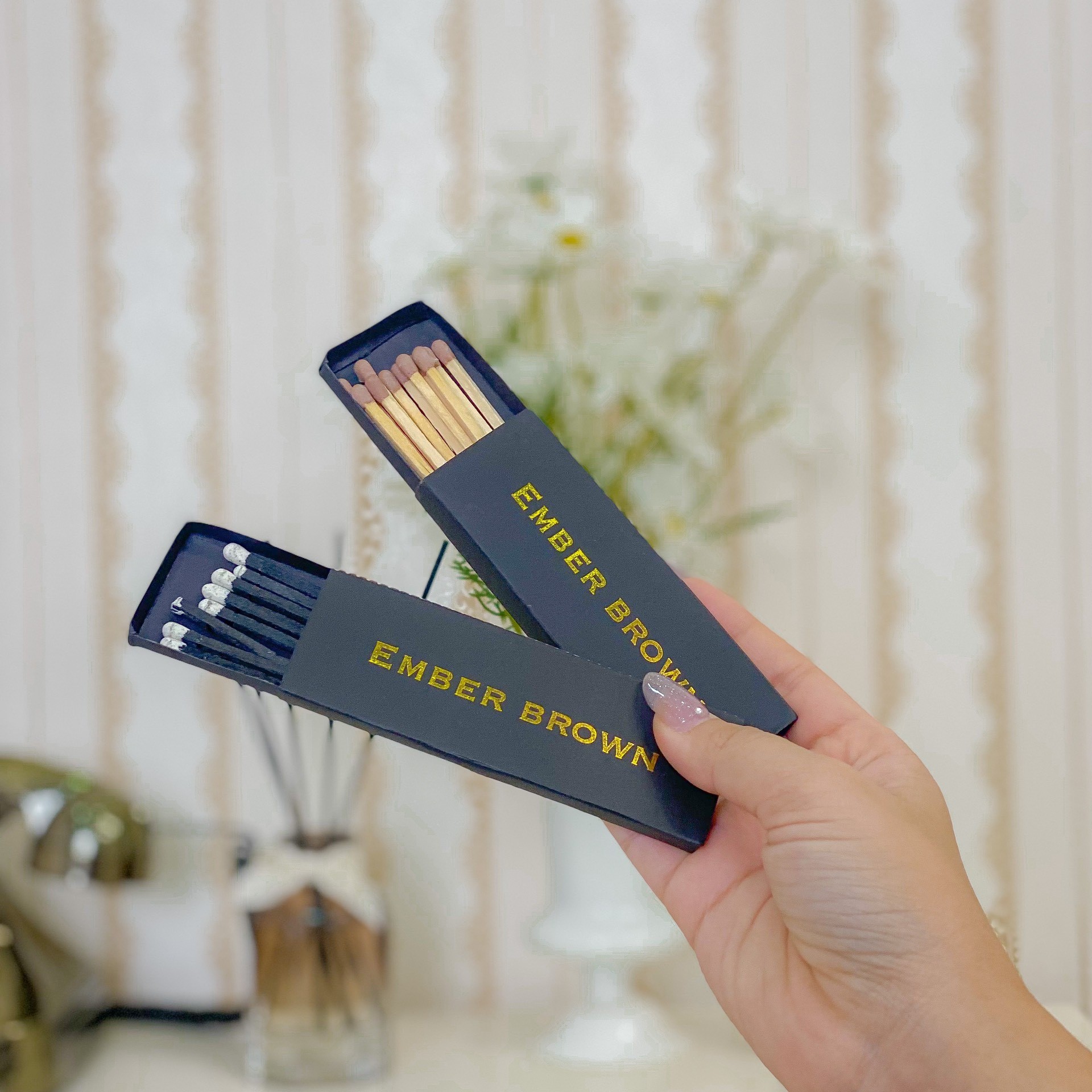 Ember Brown - Diêm Chuyên Dụng Đốt Nến Thơm Phụ Kiện Đốt Nến Thơm