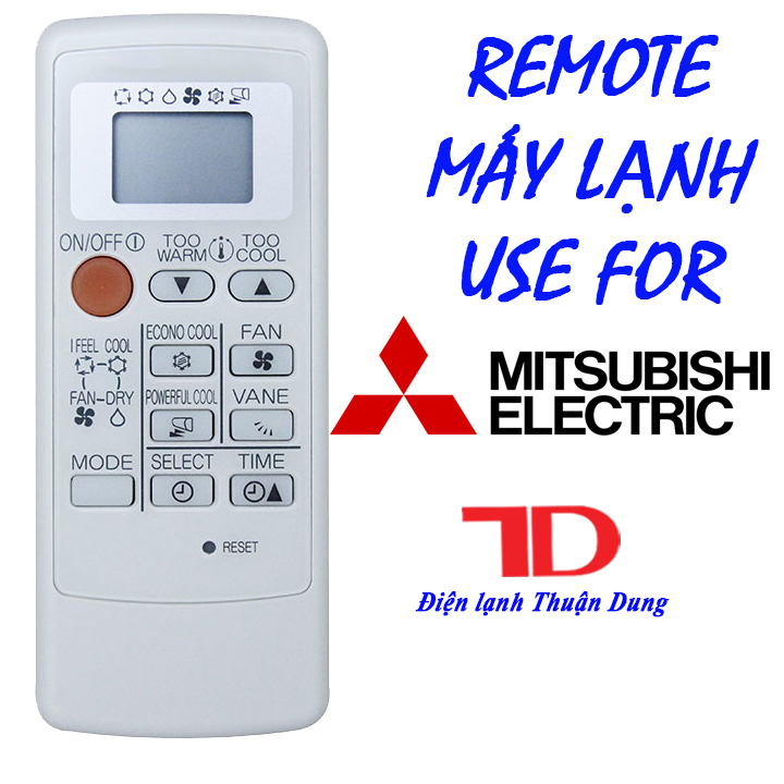 Remote máy lạnh dùng cho Mitsubishi Electric - Mặt trắng