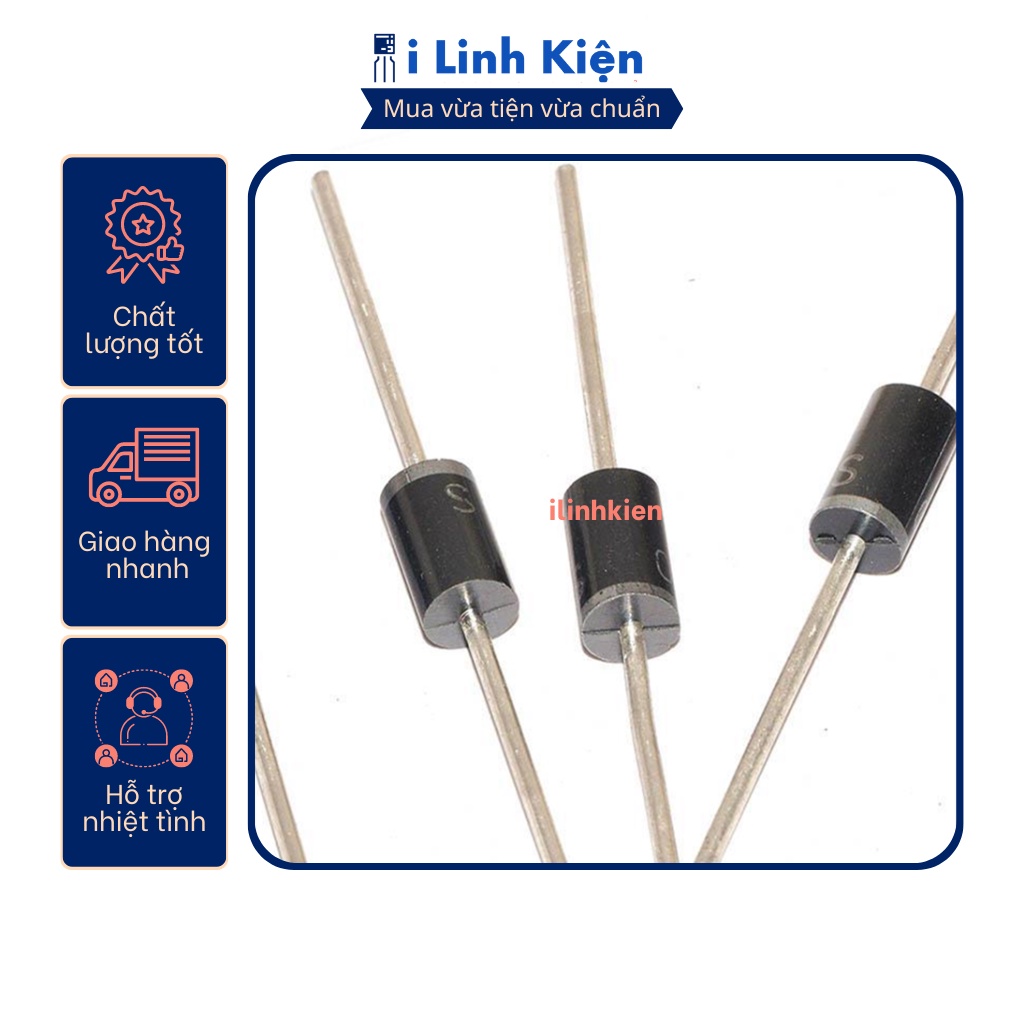 FR207 Diode xung 2A 1000V DIP đóng dây loại tốt (10 chiếc)